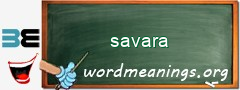 WordMeaning blackboard for savara